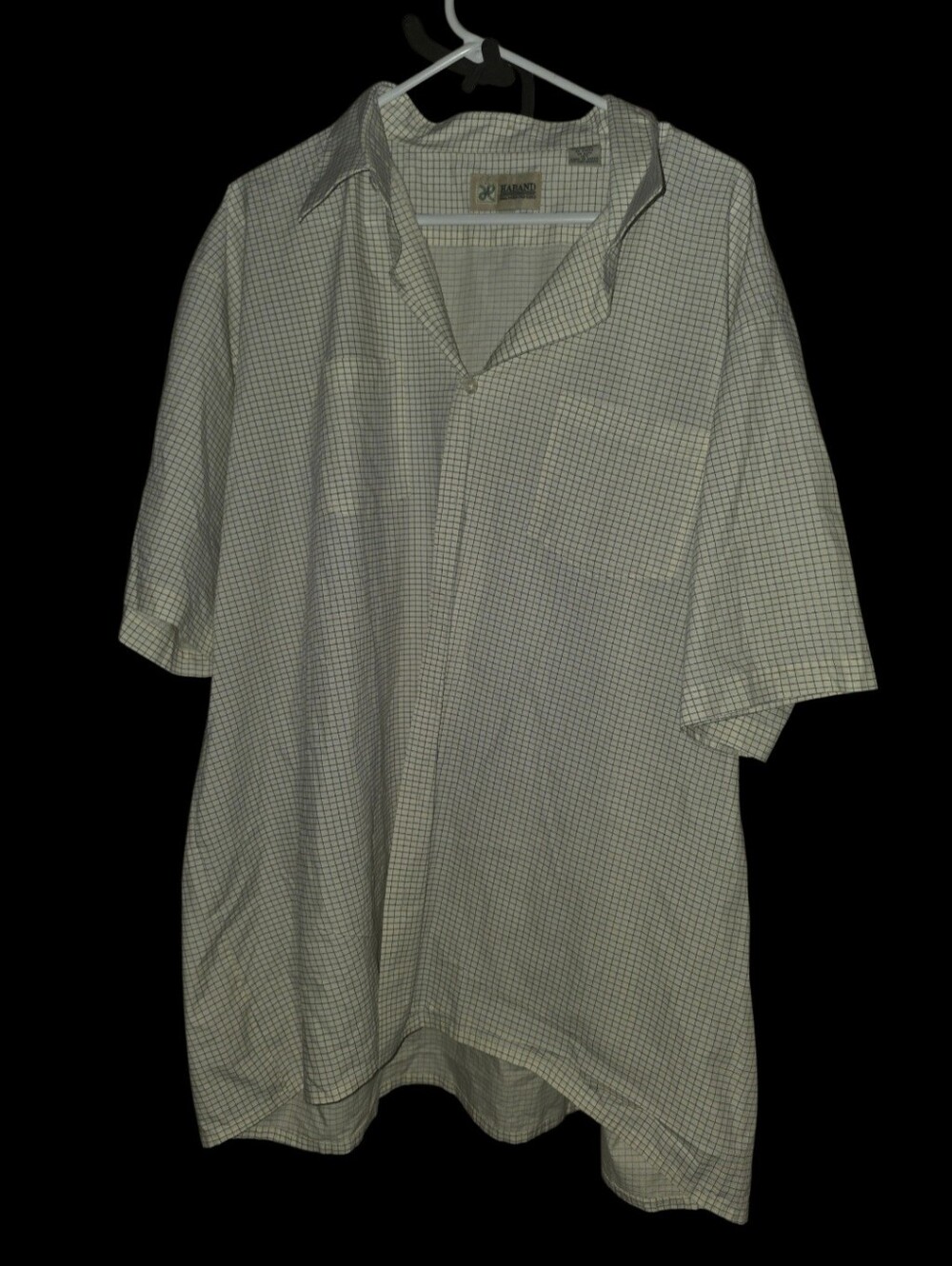 6/11/63. Mens  Haband Short Sleeve Check Polo in Yellow